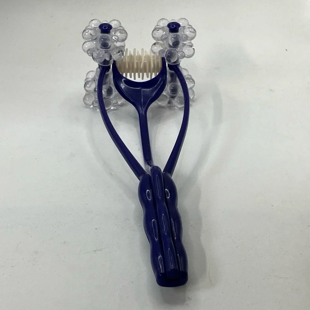 Manual Massager‎ Acupressure Roller Blue Cream Handheld Portable Muscle Relief